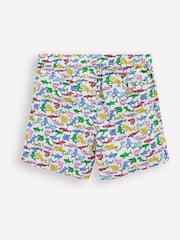 Boden White Cotton Linen Shorts - Image 2 of 4