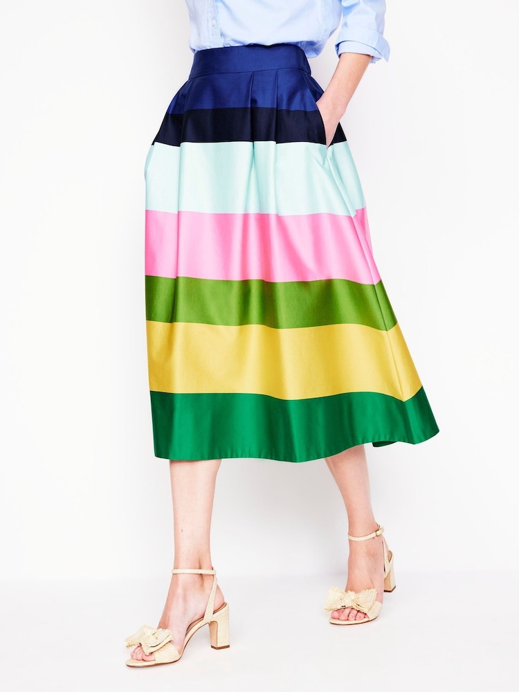 Boden Multi Isabella Sateen Skirt - Image 2 of 5