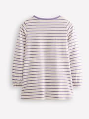 Boden Purple 100% Cotton Appliqué Jersey Tunic - Image 2 of 4