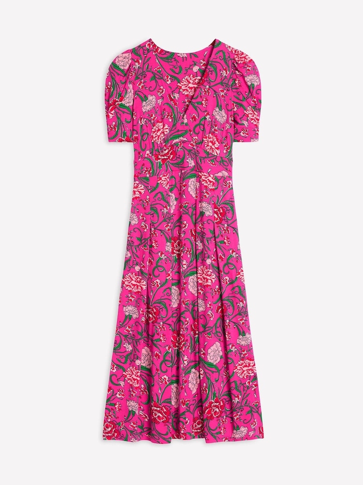 Boden Pink Kristen Pleated Jersey Dress - Image 7 of 7