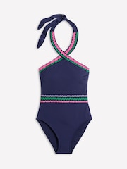 Boden Blue Cross Front Swimsuit - Image 5 of 6