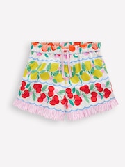 Azul - Boden 100% Cotton Juniper Woven Frill Shorts - Imagen 1 de 3