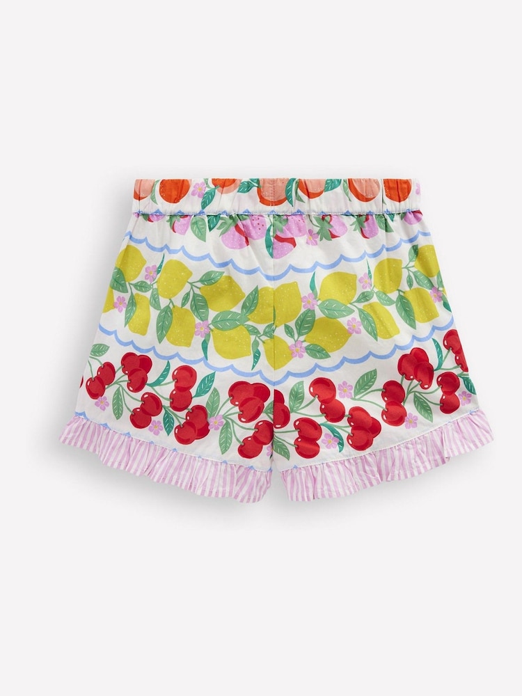 Azul - Boden 100% Cotton Juniper Woven Frill Shorts - Imagen 2 de 3