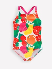 Boden Red Cross-Back Printed Swimsuit - Image 3 of 5