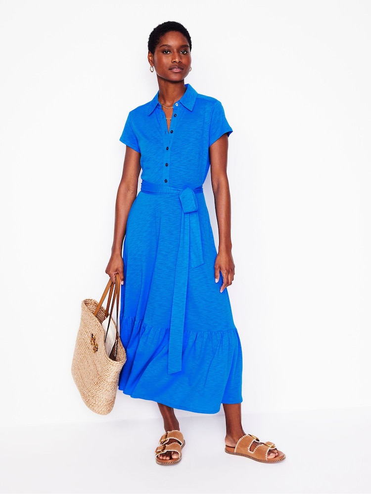 Boden Blue Cressida Jersey Shirt Dress - Image 1 of 6