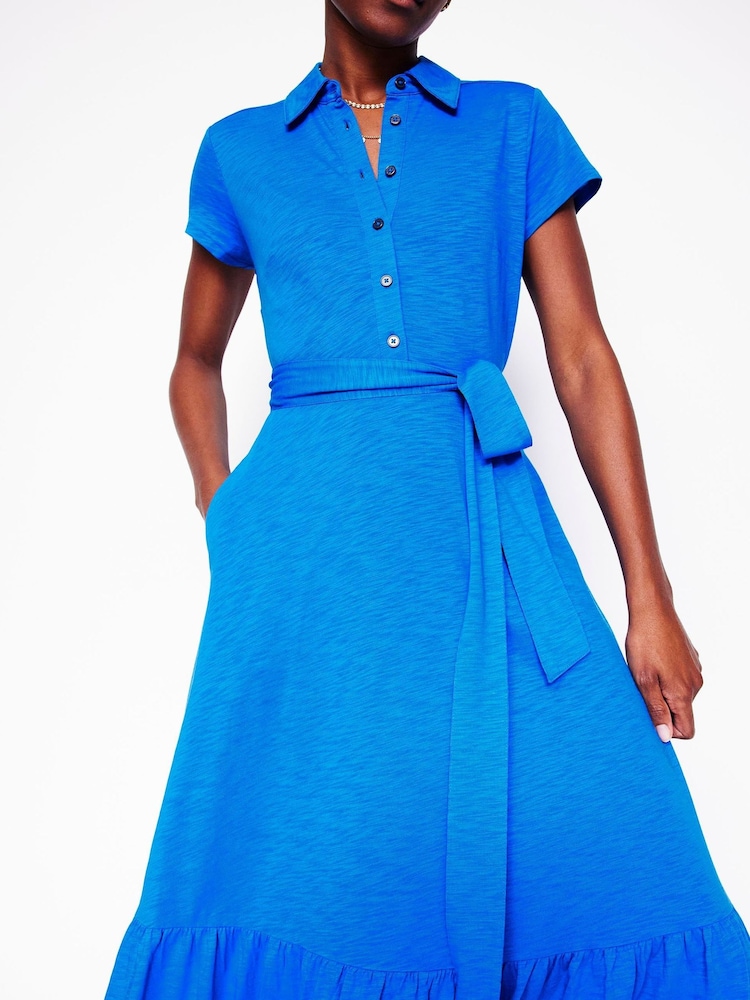 Boden Blue Cressida Jersey Shirt Dress - Image 2 of 6