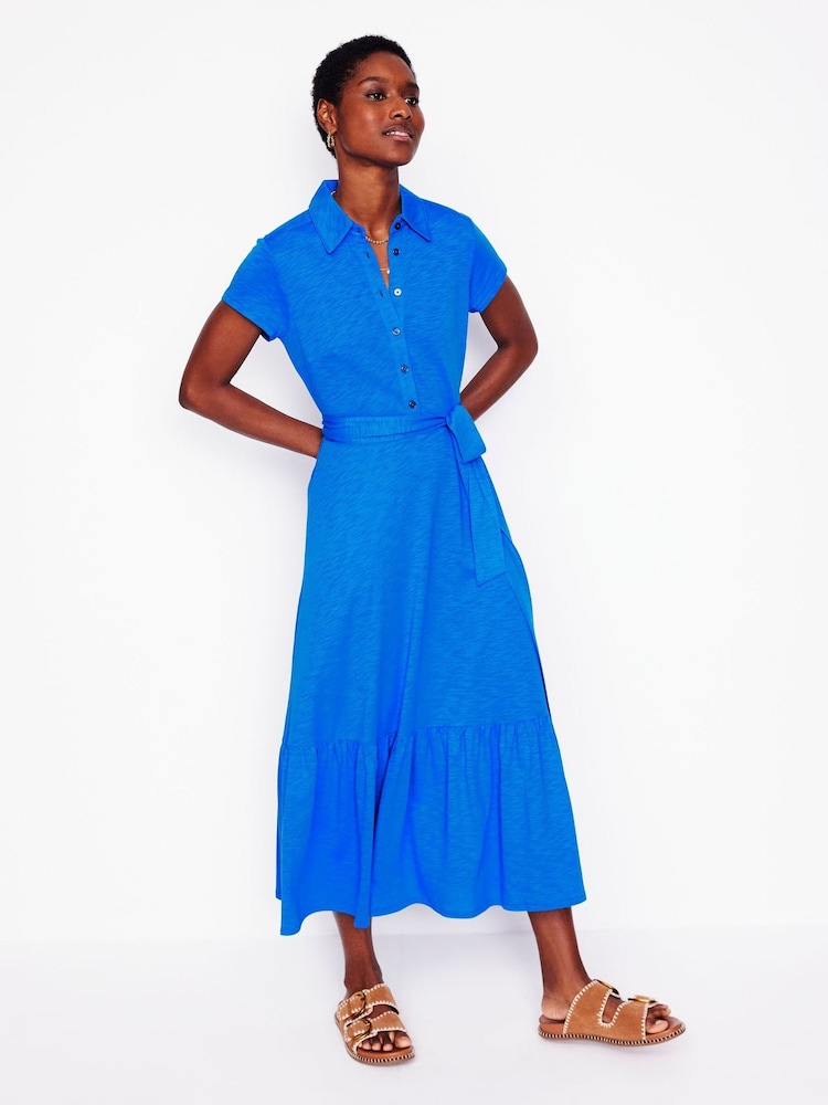 Boden Blue Cressida Jersey Shirt Dress - Image 4 of 6