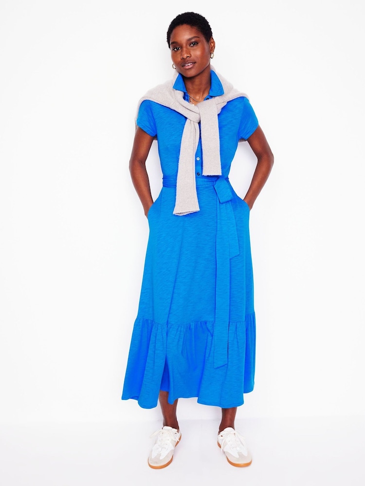 Boden Blue Cressida Jersey Shirt Dress - Image 5 of 6