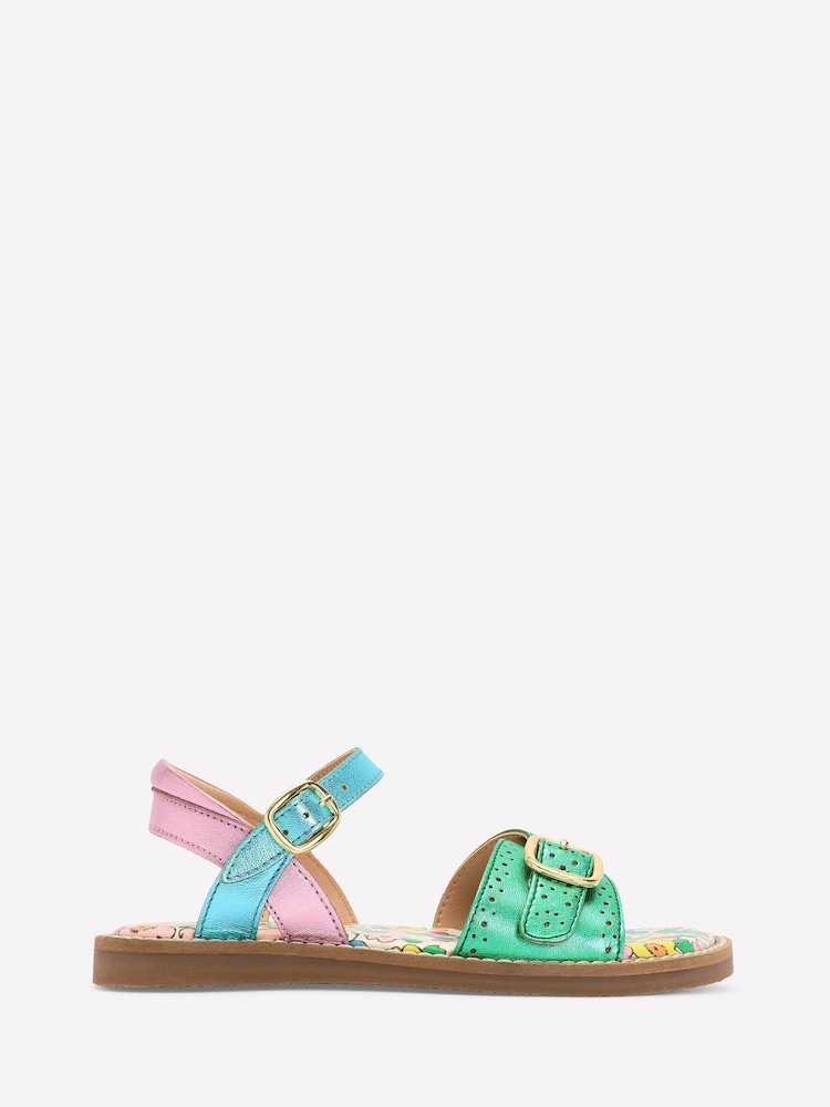 Boden Green Leather Buckle Sandals - Image 1 of 3