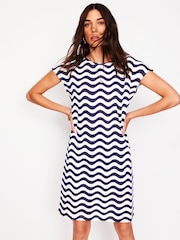 Boden Blue 100% Cotton Leah Jersey T-Shirt Dress - Image 1 of 5