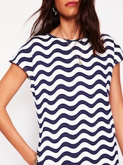Boden Blue 100% Cotton Leah Jersey T-Shirt Dress - Image 2 of 5