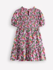 Boden Pink 100% Cotton Aurora Shirred Twirly Dress - Image 2 of 3