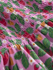Boden Pink 100% Cotton Aurora Shirred Twirly Dress - Image 3 of 3