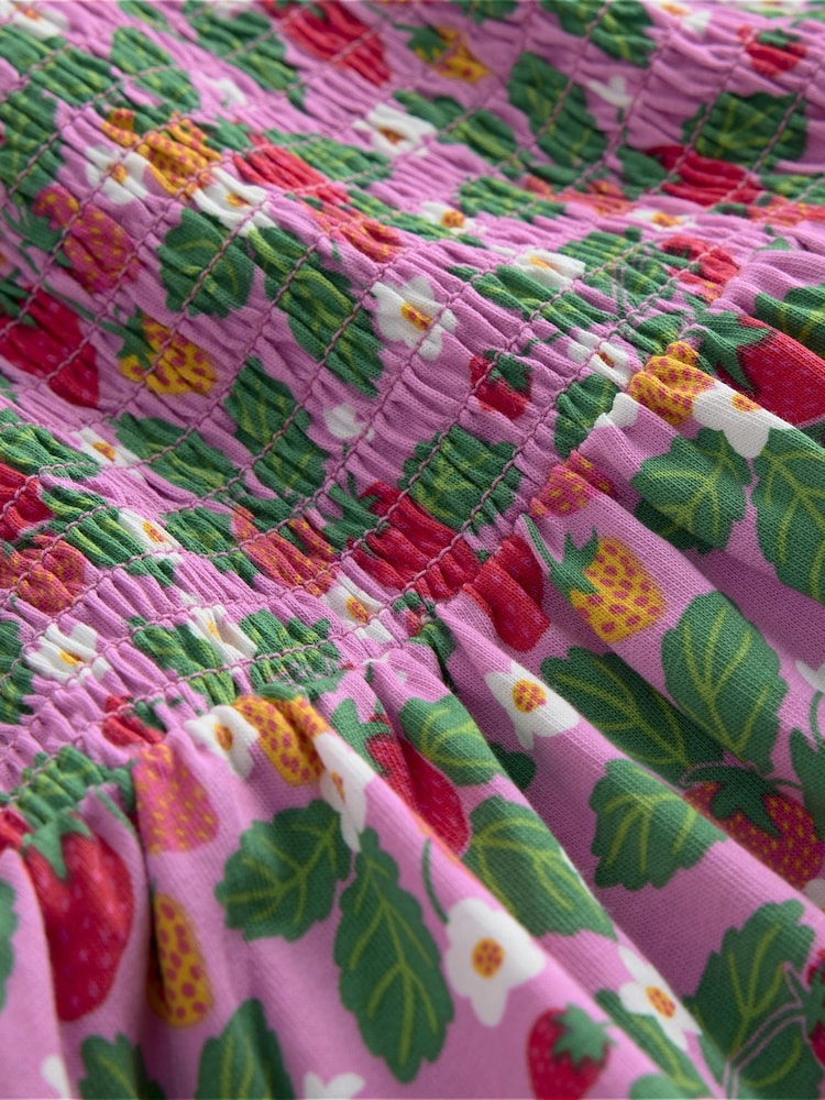 Boden Pink 100% Cotton Aurora Shirred Twirly Dress - Image 3 of 3