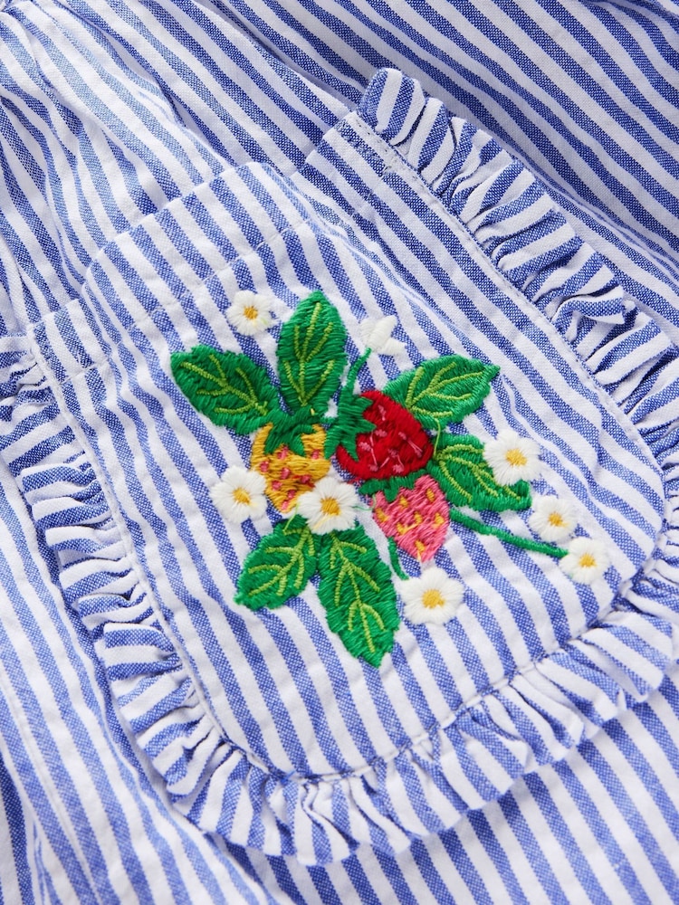 Boden Blue 100% Cotton Applique Pocket Skirt - Image 4 of 4