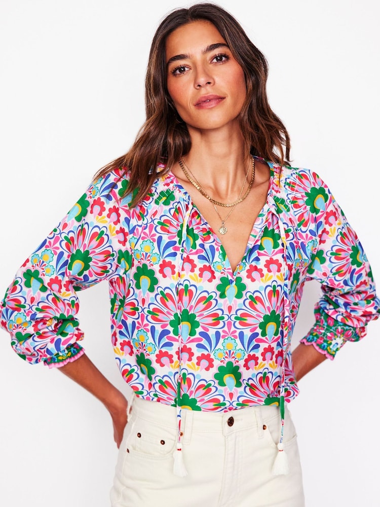 Boden Green Easy 100% Cotton Blouse - Image 2 of 6