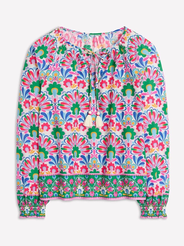 Boden Green Easy 100% Cotton Blouse - Image 6 of 6