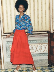 Boden Blue Ara Long Sleeve Top - Image 1 of 7