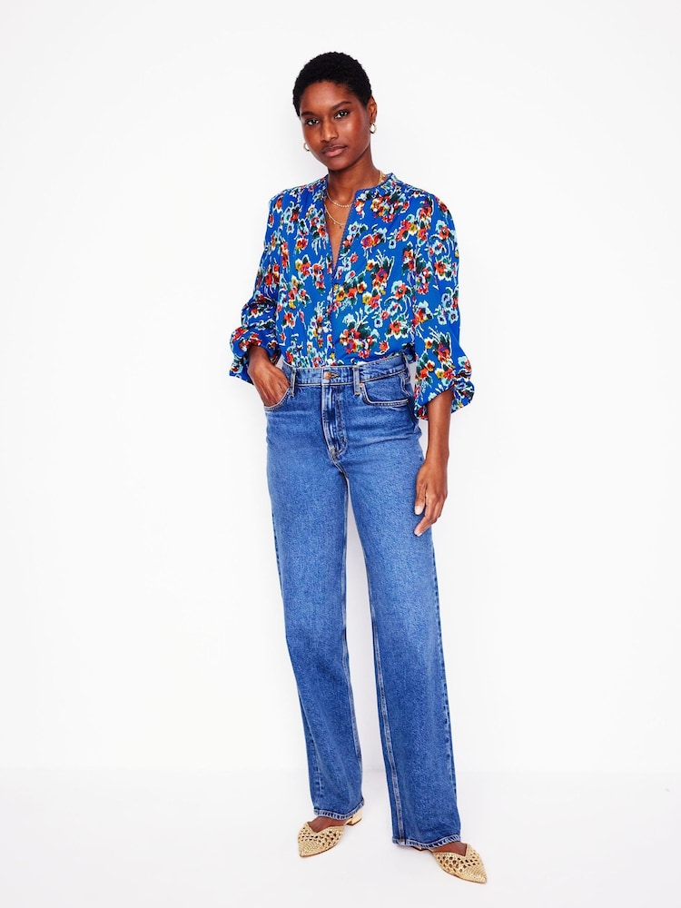 Boden Blue Ara Long Sleeve Top - Image 2 of 7