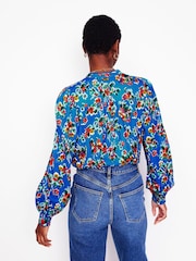 Boden Blue Ara Long Sleeve Top - Image 4 of 7