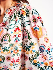 Boden Cream Ruffle Collar Blouse - Image 6 of 7