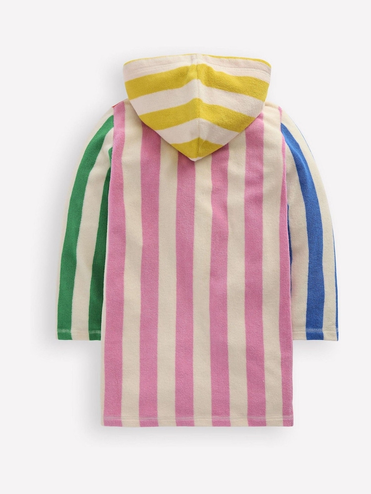 Boden Red Romie Towelling Zip Thrown-On Hoodie - Image 2 of 3