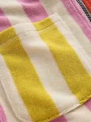 Boden Red Romie Towelling Zip Thrown-On Hoodie - Image 3 of 3