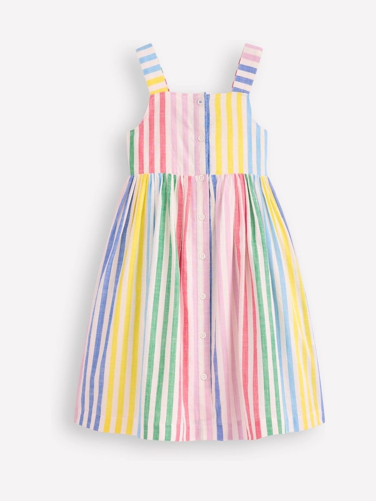 Regenboogstrepen - Boden 100% Cotton Remy Button Through Dress - Image 3 of 5