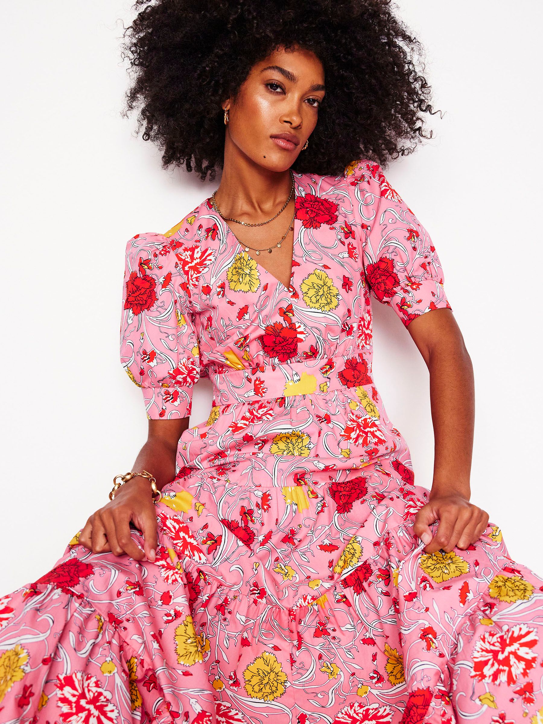 Buy Boden Cream Mia Tiered Shirt Dress from Next USA