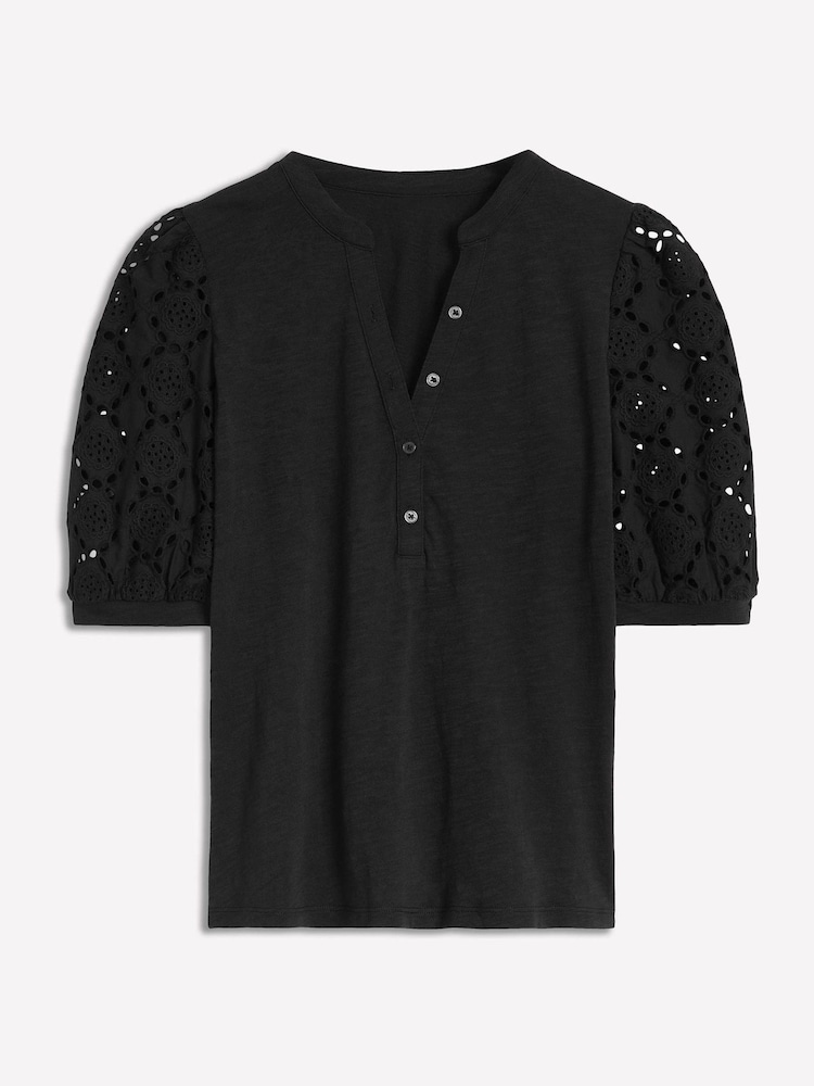 Boden Eden Puff Sleeve Henley Top - Imagen 5 de 5