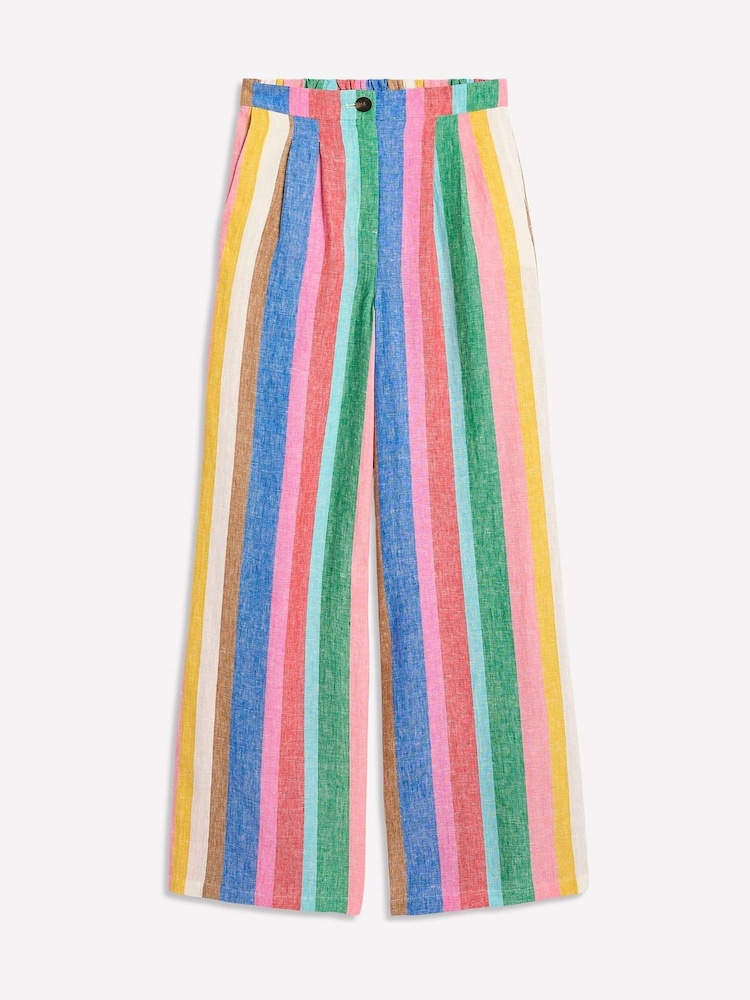 Boden Green Dulwich Linen 100% Cotton Trousers - Image 7 of 7