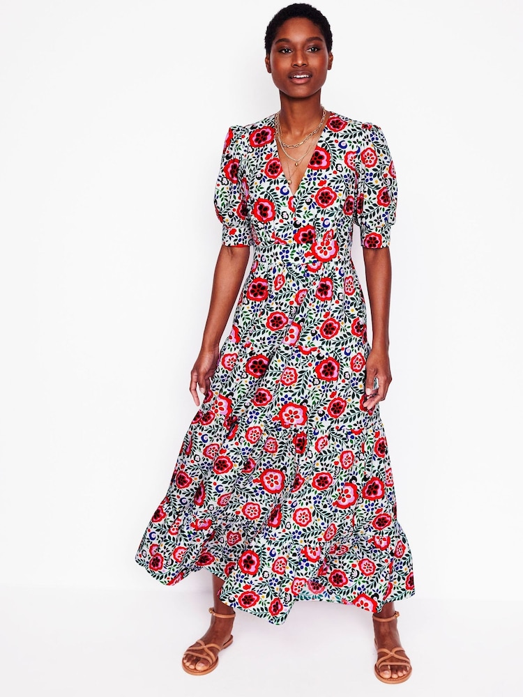 Boden Multi 100% Cotton Bella Puff Sleeve Maxi Dress - Image 2 of 7