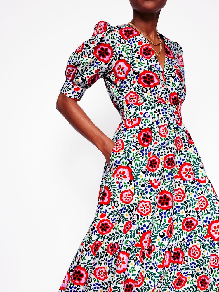 Boden Multi 100% Cotton Bella Puff Sleeve Maxi Dress - Image 3 of 7