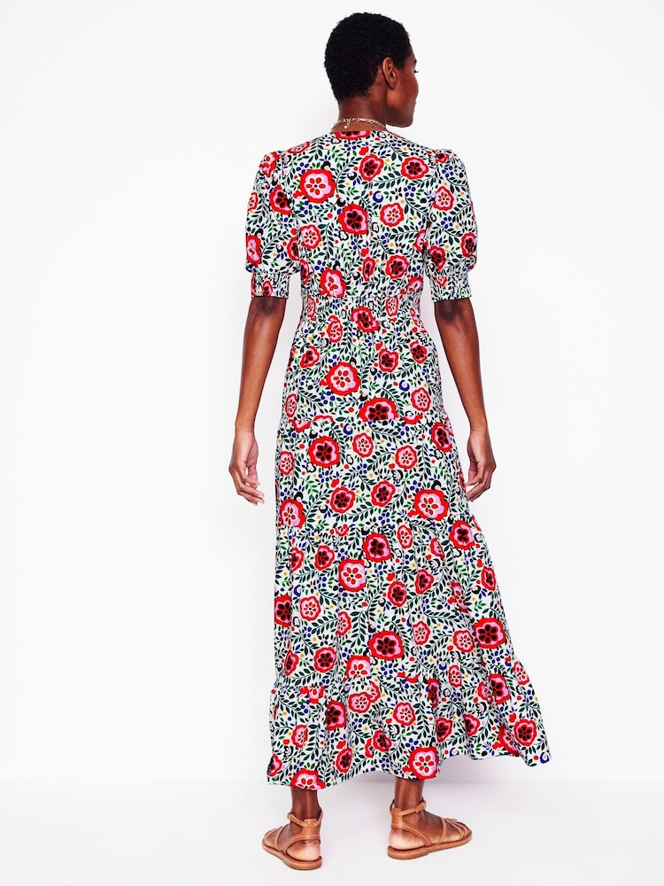 Boden Multi 100% Cotton Bella Puff Sleeve Maxi Dress - Image 4 of 7