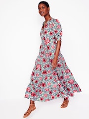 Boden Multi 100% Cotton Bella Puff Sleeve Maxi Dress - Image 5 of 7