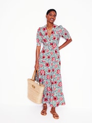 Boden Multi 100% Cotton Bella Puff Sleeve Maxi Dress - Image 6 of 7