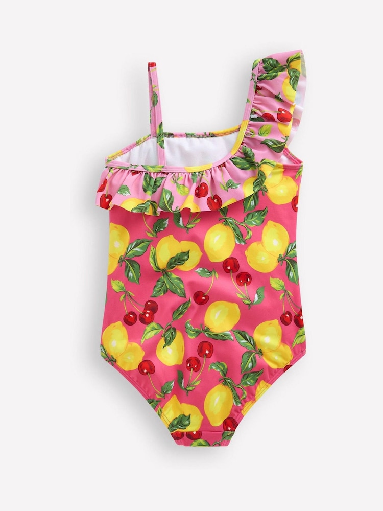 Boden Pink Lemon Lila One Shoulder Swimsuit - Image 3 of 4
