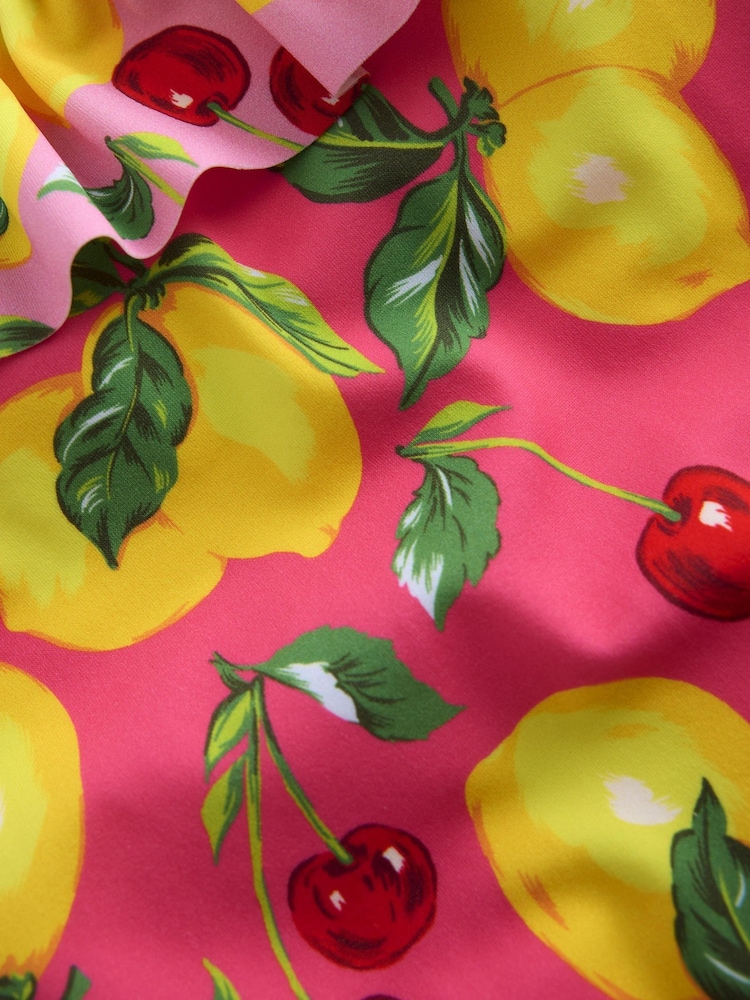 Boden Pink Lemon Lila One Shoulder Swimsuit - Image 4 of 4