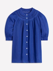 Boden Blue Bea 100% Linen Top - Image 5 of 5