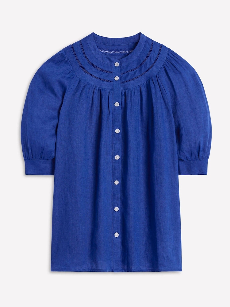 Boden Blue Bea 100% Linen Top - Image 5 of 5