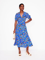 Boden Blue Rosie Godet Tea Dress - Image 4 of 5