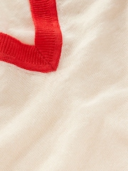 Boden Cream Liv V-Neck T-Shirt - Image 6 of 6