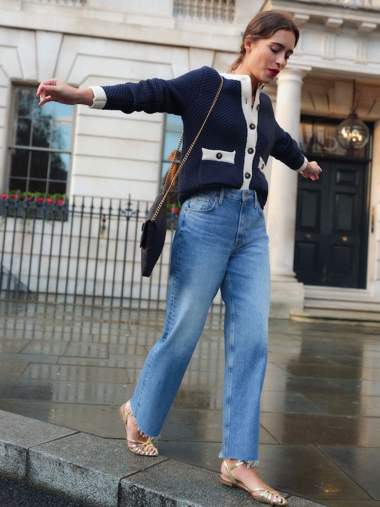 Boden Blue Libby Knitted Jacket - Image 1 of 8