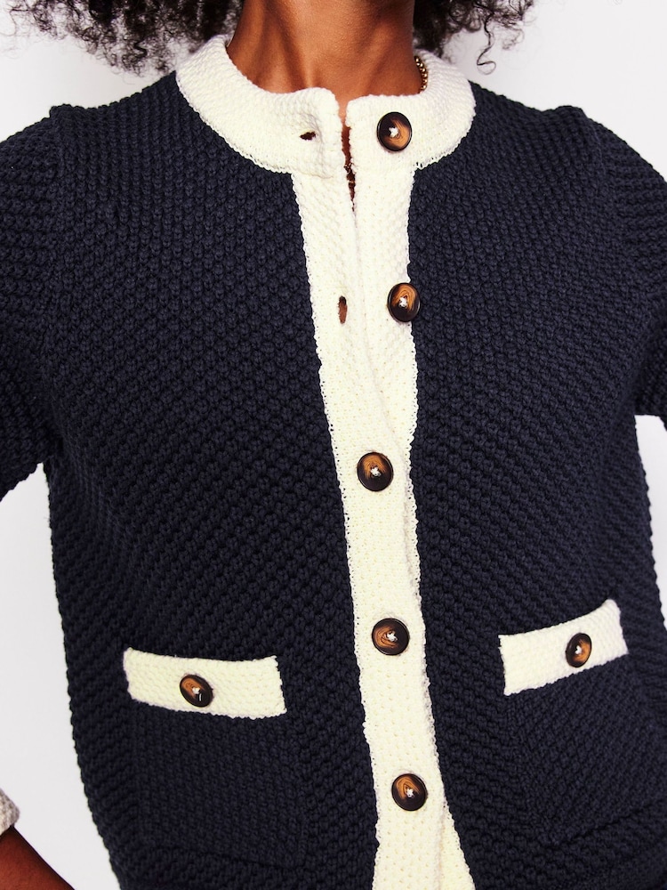 Boden Blue Libby Knitted Jacket - Image 6 of 8