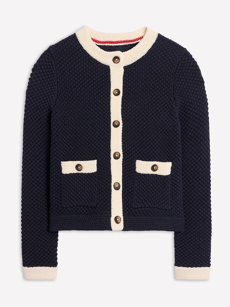 Boden Blue Libby Knitted Jacket - Image 7 of 8