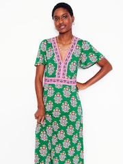 Boden Green Ellie Flutter Maxi Tea Dress - Image 3 of 5