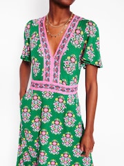 Boden Green Ellie Flutter Maxi Tea Dress - Image 4 of 5