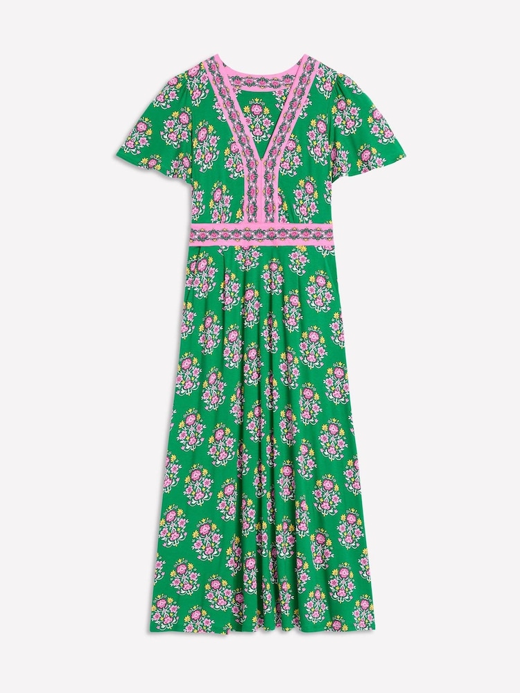 Boden Green Ellie Flutter Maxi Tea Dress - Image 5 of 5 Boden Green Ellie Flutter Maxi Tea Dress - Image 5 of 5