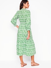 Boden Elena 100% Cotton Tiered Midi Dress - Изображение 3 из 6