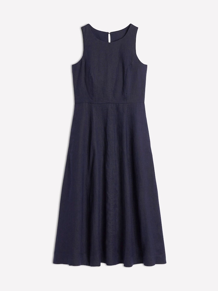 Boden Blue Carla Linen Midi Dress - Image 6 of 6